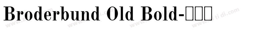 Broderbund Old Bold字体转换